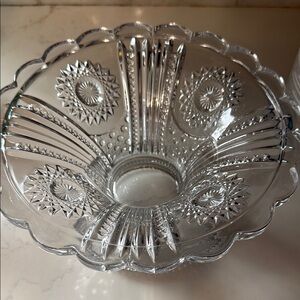 Heisey early American pattern glass hobstar arches and crescents scallop edge